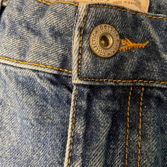 #82 Bershka Woman's Blue Jean Skirt - Size 6 - Picture 4 of 11